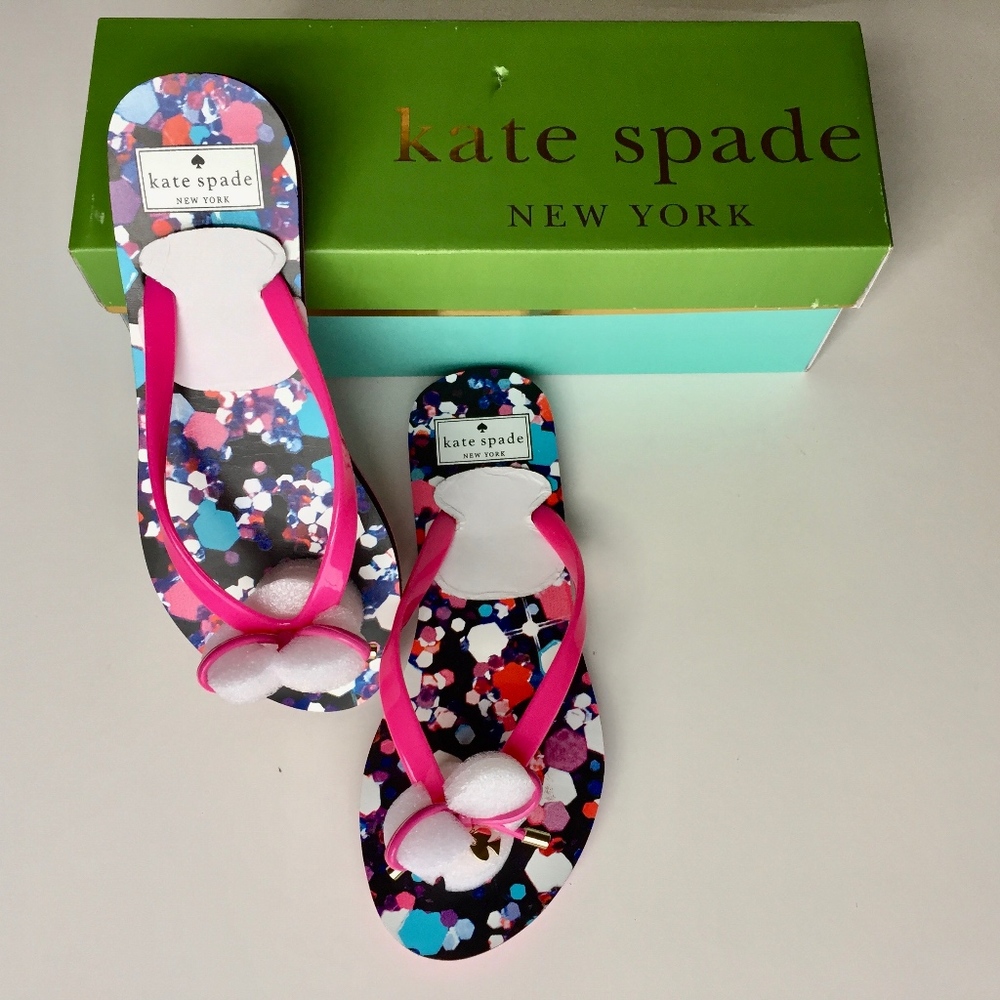 LAST ONE! Kate Spade Nova Cabaret Pink Flip Flops - Picture 2 of 7